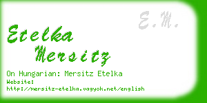 etelka mersitz business card